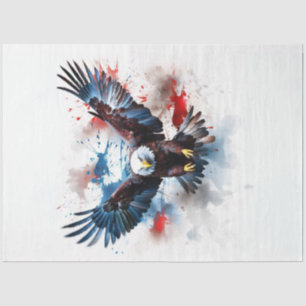 Papel De Seda Decoupage Azul Branco Vermelho Eagle
