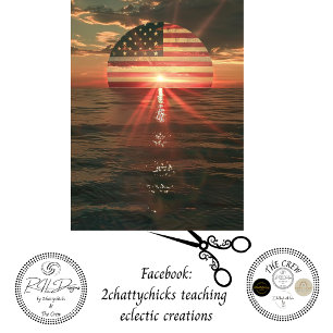 Papel De Seda Decoupage Bandeira Americana Pôr do Sol Patriótico