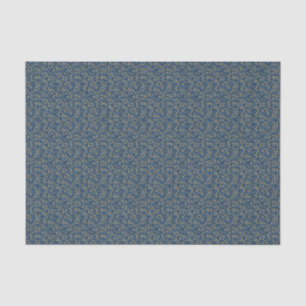 Papel De Seda Decoupage Barroca Azul e Dourada