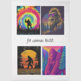 Papel De Seda Decoupage Bigfoot para tela 8 x 10