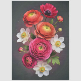 Papel De Seda Decoupage Botanical Bloom