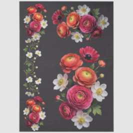 Papel De Seda Decoupage Botanical Bloom