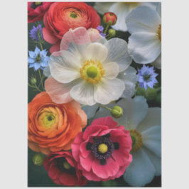 Papel De Seda Decoupage Botanical Bloom