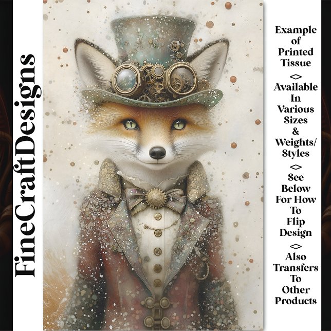 Papel De Seda Decoupage CA2 da Fox Steampunk Fox Steampunk (Criador carregado)