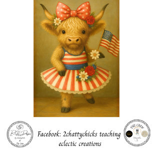 Papel De Seda Decoupage Caprichoso 4 de Julho Highland Tutu  