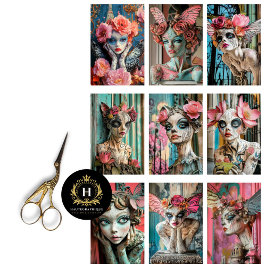 Papel De Seda Decoupage Caprichoso Gótico de Gargula de Paris
