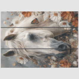 Papel De Seda Decoupage Cavalo Branco Prancha Parede Sussurros P