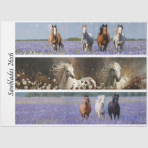 Papel De Seda Decoupage Cavalos Correndo Serra Manual Cavalo Sel