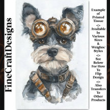 Decoupage CC8 do Cachorro Steampunk Schnauzer