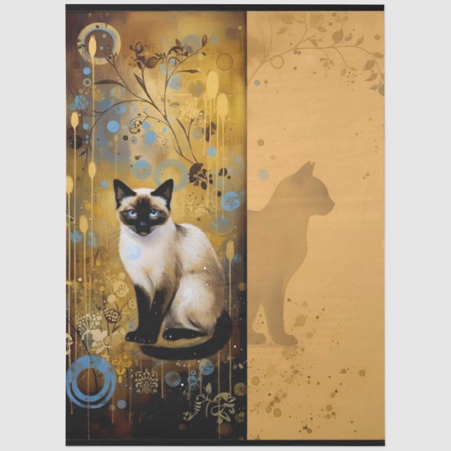 Papel De Seda Decoupage Celestial Kitten (Frente )