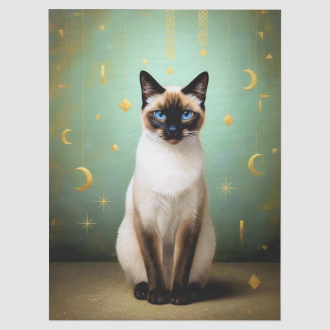 Papel De Seda Decoupage Celestial Kitten (Frente )
