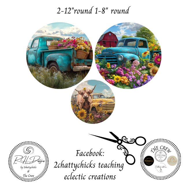 Papel De Seda Decoupage Charme Rústico rodadas 12" 8" (Criador carregado)