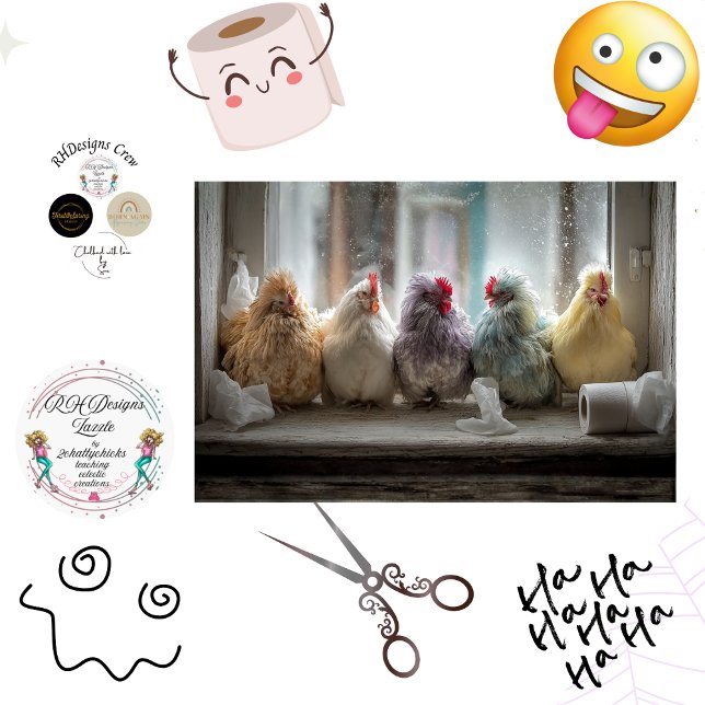 Papel De Seda Decoupage Chicken Window Seat Tissue Humor  (Criador carregado)