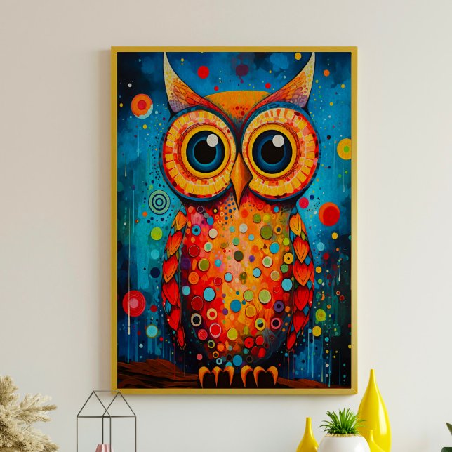 Papel De Seda Decoupage Colorful Owl (Criador carregado)