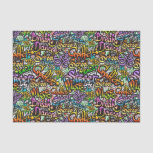 Papel De Seda Decoupage da antiga escola grafite