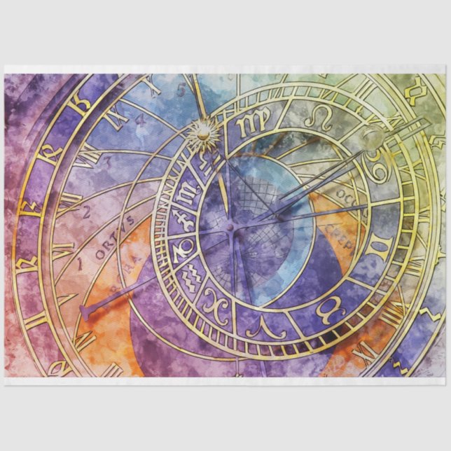 Papel De Seda Decoupage da Astronomia Antiga 20x30 (Frente )