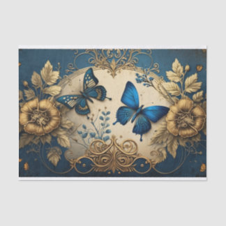 Papel De Seda Decoupage da borboleta dourada e Dourada