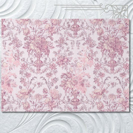Papel De Seda Decoupage da Chinoiserie rosa claro