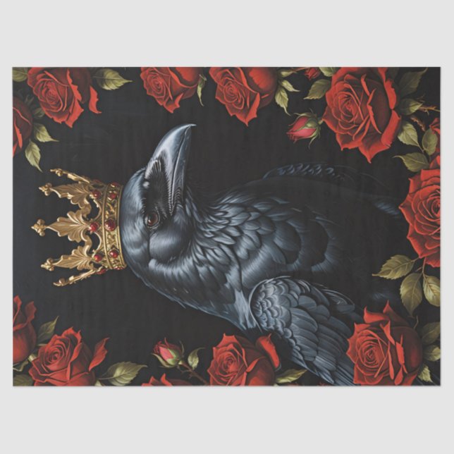 Papel De Seda Decoupage da Coroa Dourada da Coroa (Frente )