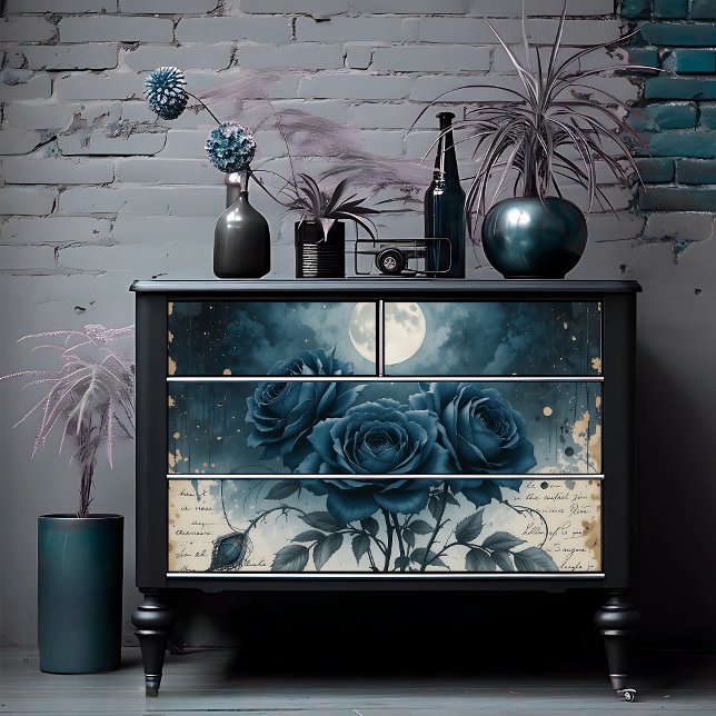 Papel De Seda Decoupage da Elegância Gótica Celestial Rosa da Me (Criador carregado)