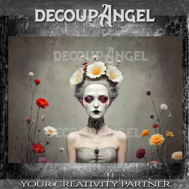 Papel De Seda Decoupage da Flora Escura (Criador carregado)