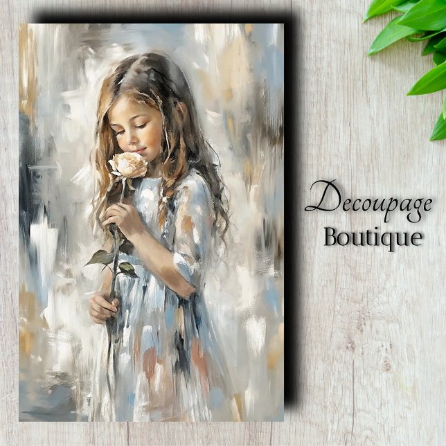 Papel De Seda Decoupage da Grace do inverno (Winter's Grace Decoupage Tissue Paper)