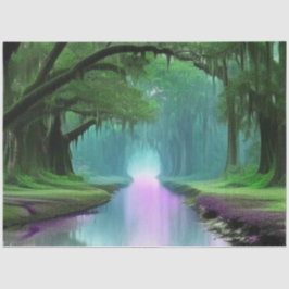 Papel De Seda Decoupage da Louisiana em Púrpura Mágica Bayou