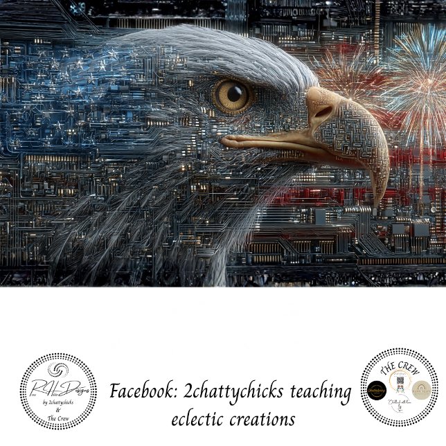 Papel De Seda Decoupage da Obra de Arte do 250º Cyber Eagle (Criador carregado)