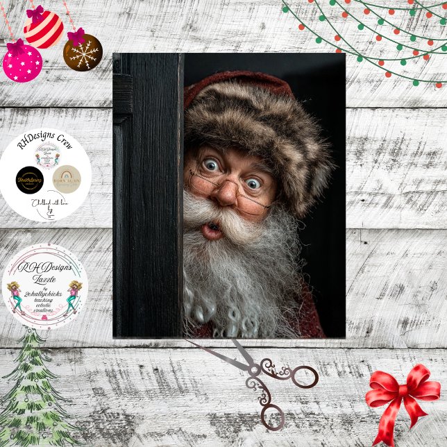 Papel De Seda Decoupage Daniel Boone Santa Claus Peek Art  (Criador carregado)