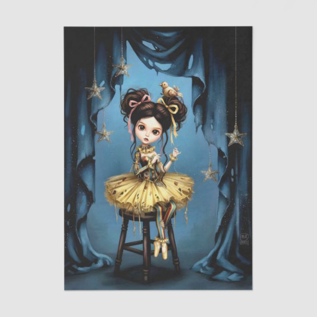 Papel De Seda Decoupage Dark Circus Doll (Frente )