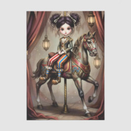 Papel De Seda Decoupage Dark Circus Doll