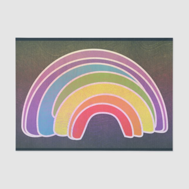 Papel De Seda Decoupage Dark Rainbow (Frente )