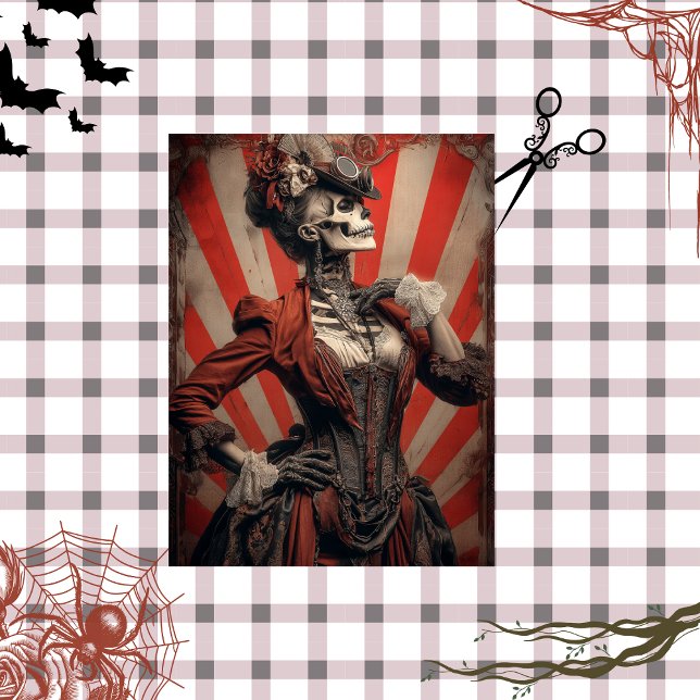 Papel De Seda Decoupage Dark Steampunk Circo Esqueletal (Criador carregado)