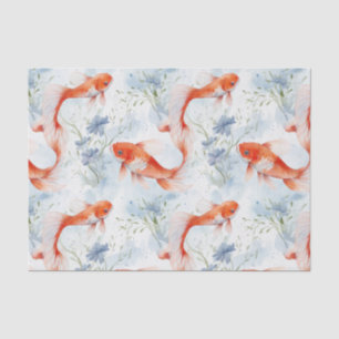 Papel De Seda Decoupage das obrigações de inverno de Koi Fish Wh