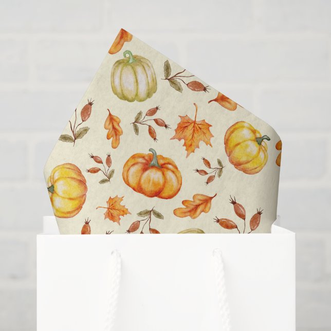 Papel de Seda Decoupage de Abóbora, Ação de Graças (Sacola de presentes)