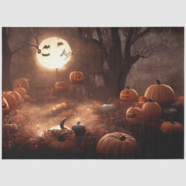 Papel De Seda Decoupage de Abóbora Laranja Gótica