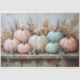 Papel De Seda Decoupage de Abóboras Pastel