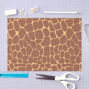 Papel De Seda Decoupage de Animal Clássico Girafa Marrom Ousado