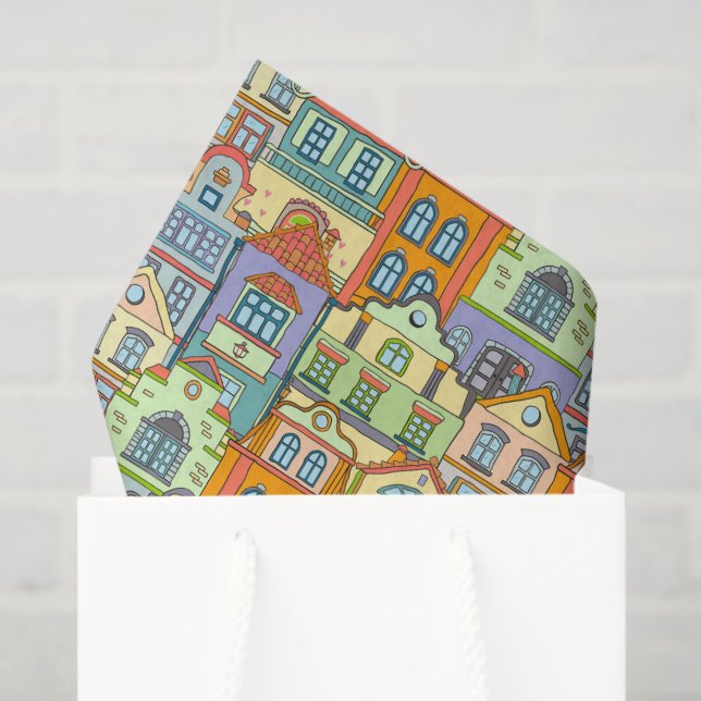 Papel De Seda Decoupage de Aquecimento da Casa Nova Casa (Sacola de presentes)