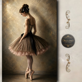 Papel De Seda Decoupage de Bailarina Elegante