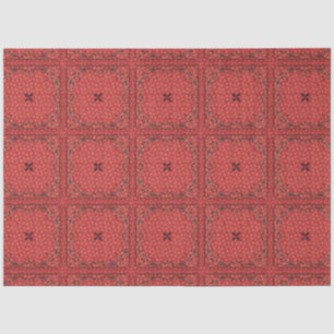 Papel De Seda Decoupage de Bandana Vermelha Ocidental
