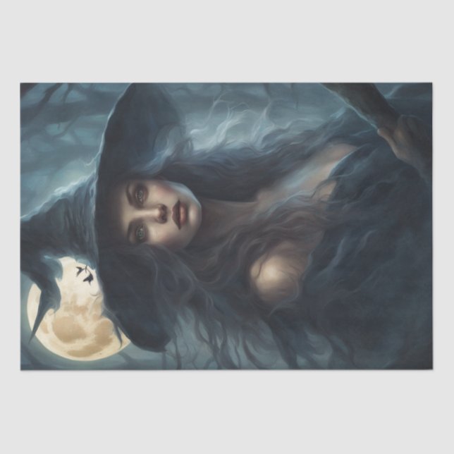 Papel De Seda Decoupage de Bruxaria Branca Encantadora (Frente )