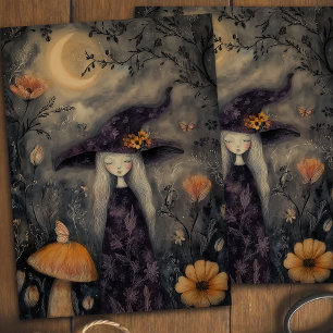 Papel De Seda Decoupage de Bruxas do Dia das Bruxas de Dreamy Wh