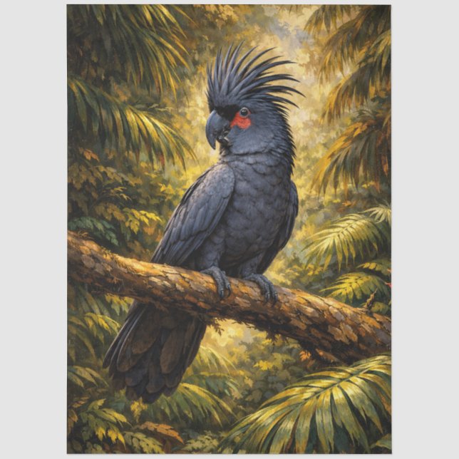 Papel De Seda Decoupage de Cacatua-de-crista (Frente )