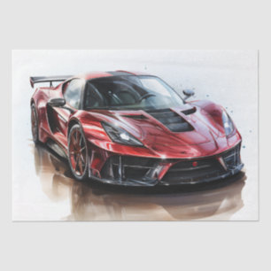 Papel De Seda Decoupage de Carros de Supercarro