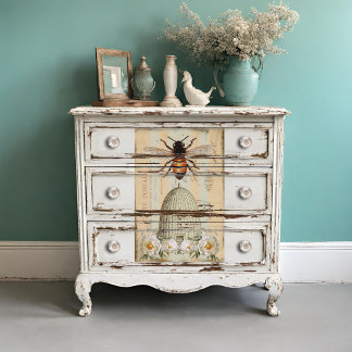 Papel De Seda Decoupage de Cartão de Posto Antiquado de Abeille 