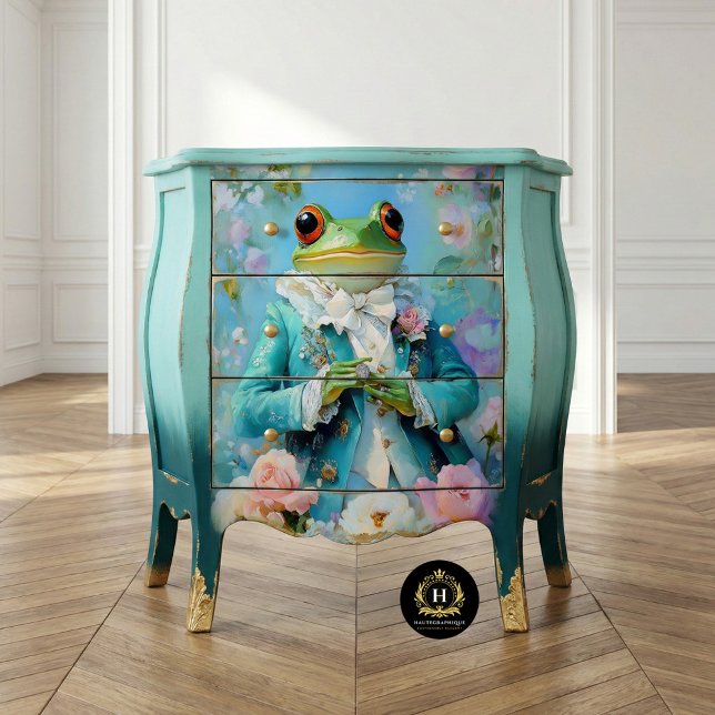 Papel De Seda Decoupage de Casamento de Cabelo Azul Floral de Sa (Criador carregado)