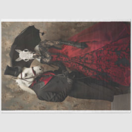 Papel De Seda Decoupage de Cavalos Vestidos Pretos Vestidos, Vit