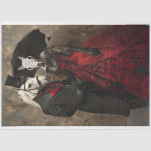 Papel De Seda Decoupage de Cavalos Vestidos Pretos Vestidos, Vit