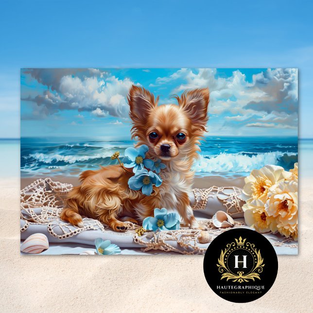 Papel De Seda Decoupage de Chihuahua Beach de Longa Altura (Criador carregado)